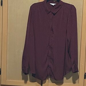 LC Lauren Conrad Burgundy Blouse